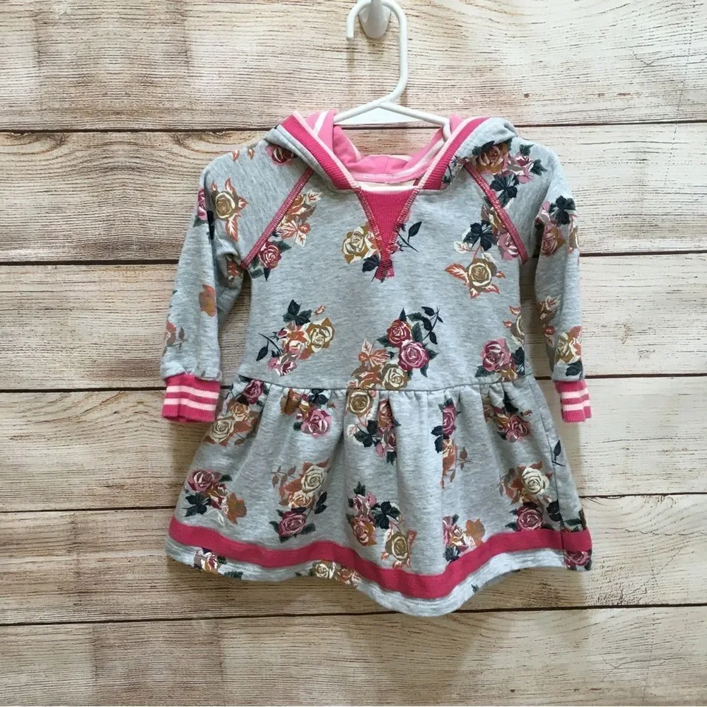 MATILDA JANE SO RELAXED FLORAL PRINT HOODED DRESS‎